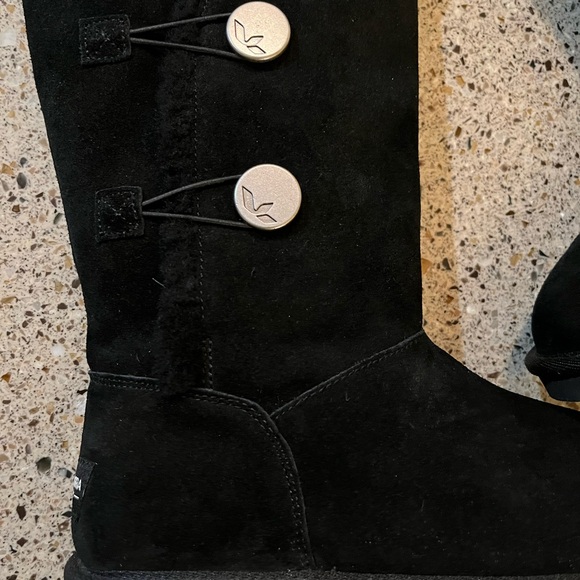 Koolaburra Black Suede Button-Detail Boots - Picture 7 of 9